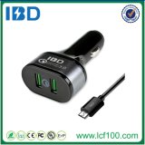 Quick Charge 3.0, Ibd Dual USB/2 Port Car Charger 36W, DC Mobile Phone Charger for HTC One A9/Tab 2