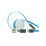 Retractable 2 in 1 Removable USB Data Cable for iPhone