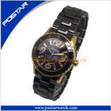 All Black Unisex Ceramic Quartz Watch Wrist Watch
