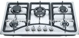 Built-in Gas Hob with 5 Burners and Cast Iron Pan Support, 1.5V Battery Pulse Ignition (GH-S815C)