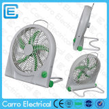 Solar Rechargeable Fan with LED Light