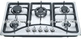 Built-in Gas Hob with 5 Burners and Stainless Steel Panel Mat, Cast Iron Pan Support (GH-S815C)