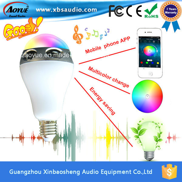 Smart Wireless APP Controlled Bluetooth Speaker with LED Flashing Light Bulb