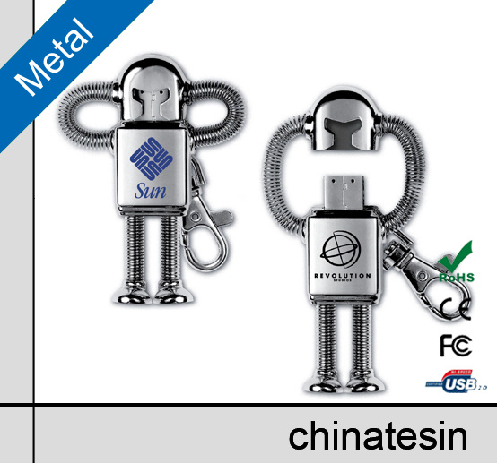 Robot Metal USB Flash Drive A03