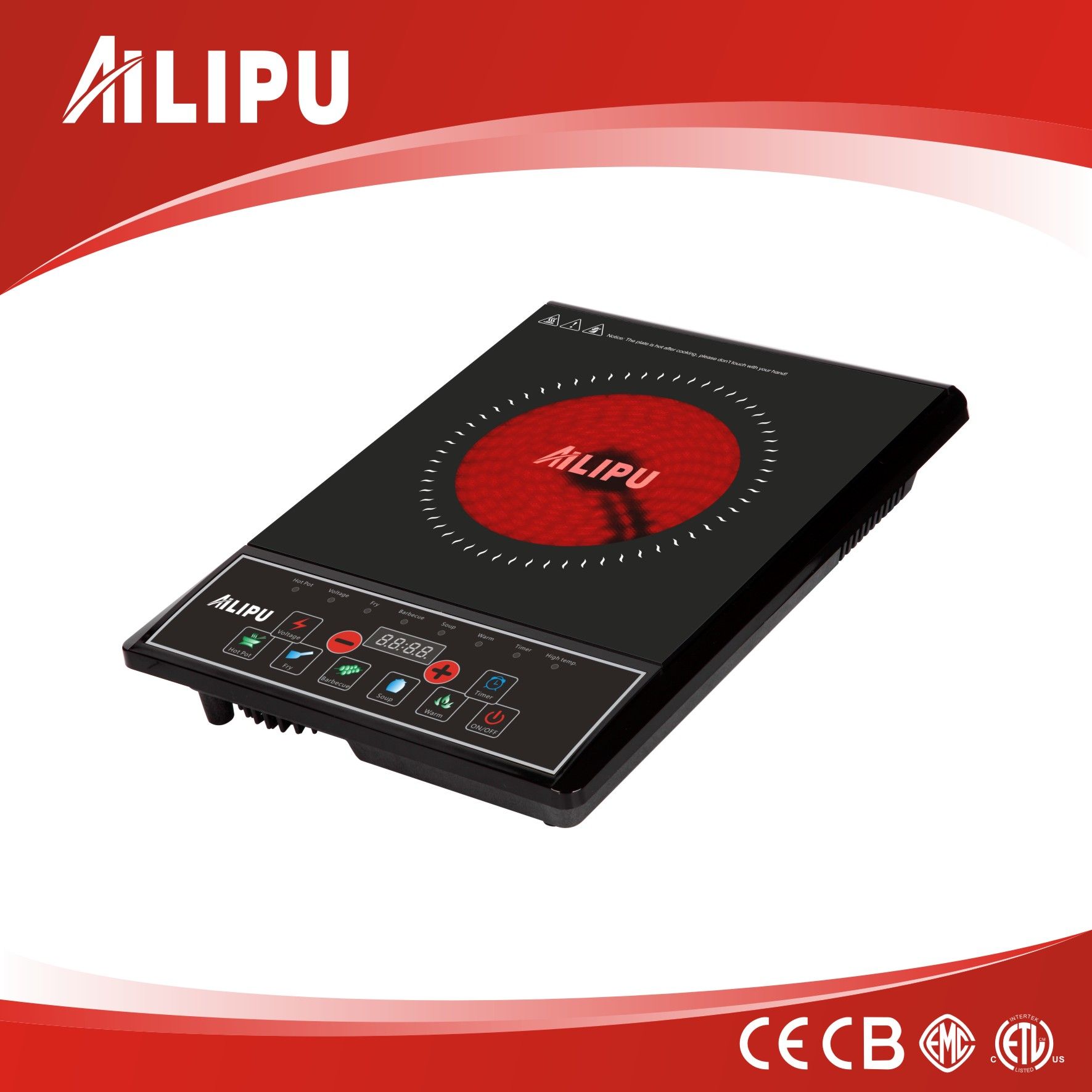 2000W Push Button Infrared Cooker with Cheap Price (SM-DT209)
