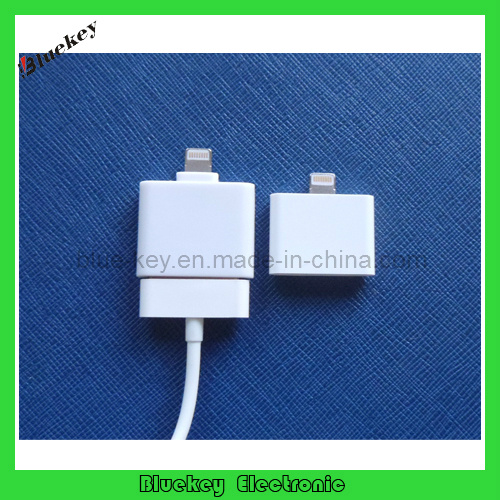 for iPhone 5 Lightning 8pin to 30pin Connector Adapter (BK-A30-8)