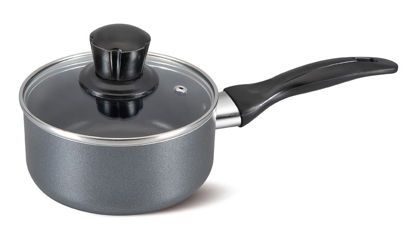 Aluminium Non-Stick Saucepan with Glass Lid