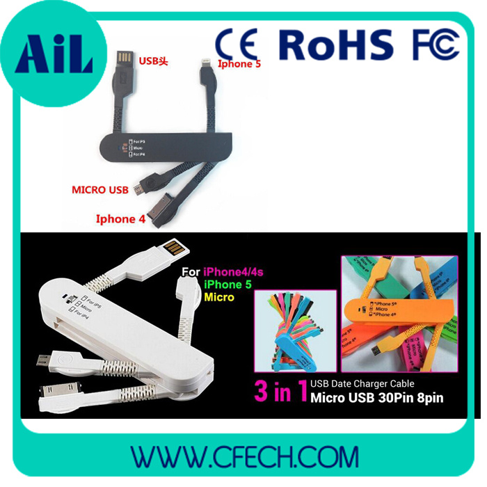 3in1 Mobile Phone Accessory Charging Cable