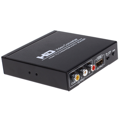 HDMI to HDMI and Cvbs Video Converter, Support NTSC and PAL Two Standard TV Formats