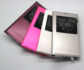 PU Leather Mobile Phone Cover for Samsung Galaxy S5 S4 S3 Note3 Note2