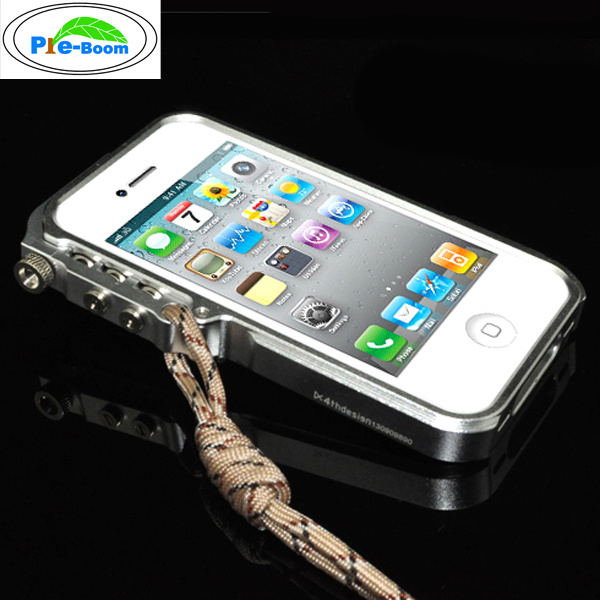 Aluminum, Metal, Mobile, Cell Phone Cover for iPhone4, 4s (PRE-AI4)