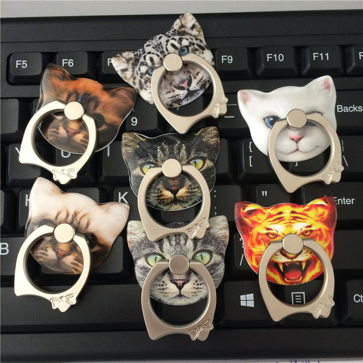 Lovely Animal Cat Antilost Finger Ring Cell Phone Holder