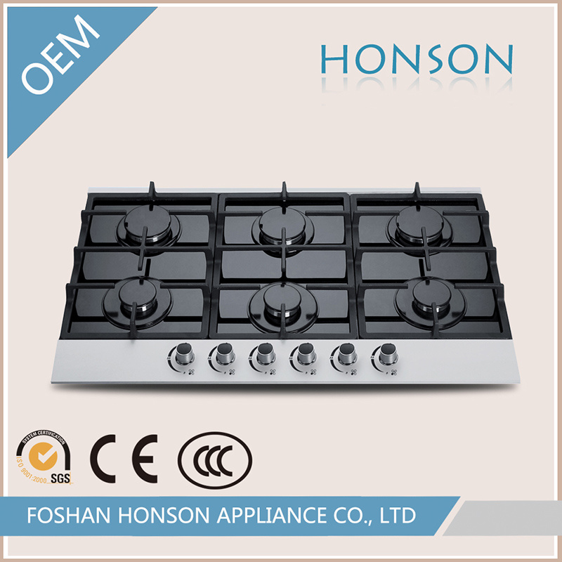 Most Popular 6 Burners Built in Gas Hob Gas Stove