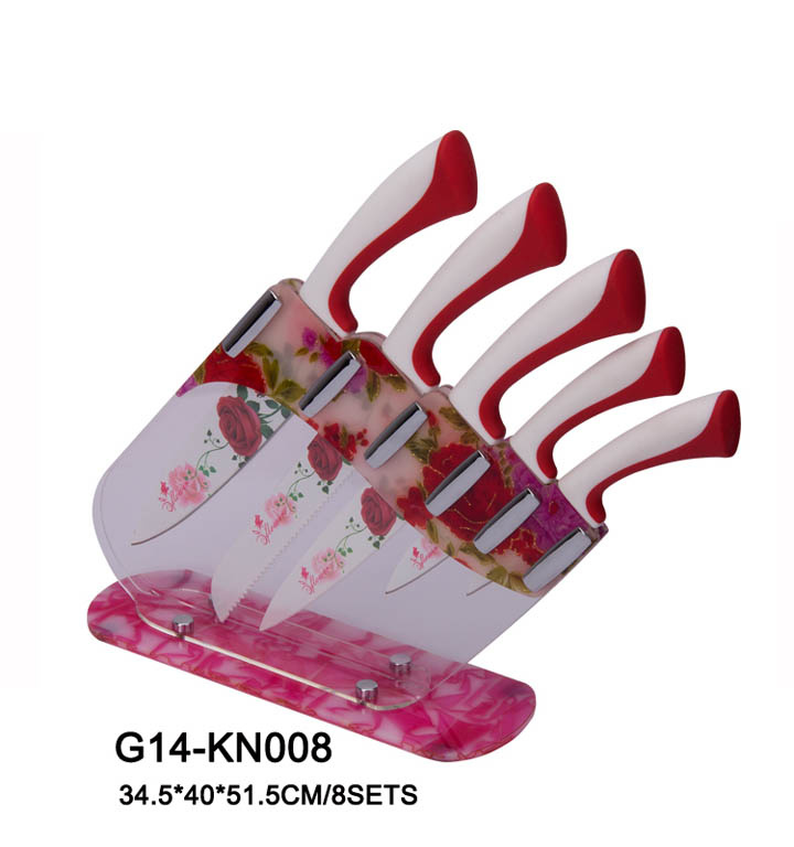 Kitchen Knife Set with Acrylic Stand