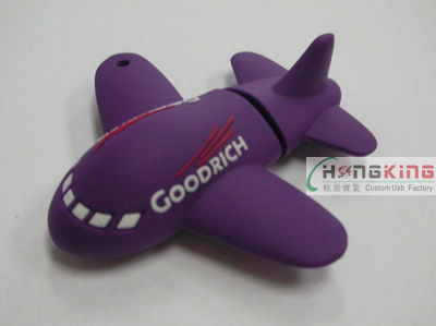 Rubber Airplane USB Flash Drives