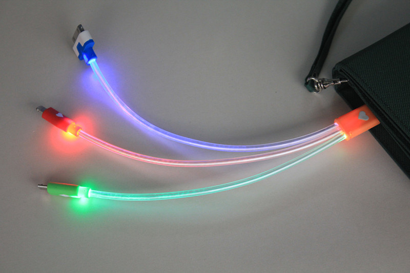 LED Charging Cable for iPhone Samsung