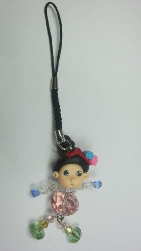 Polymer Clay and Crystal Decorative Pendant