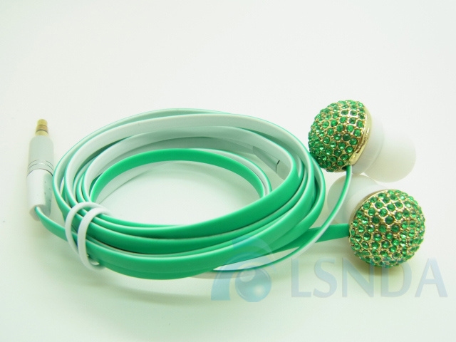 Flat Cable Special Design Diamond Earphone