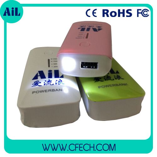 Prommotional Mobile Power Bank/ Battery Pack/ Phone Charger with LED Light