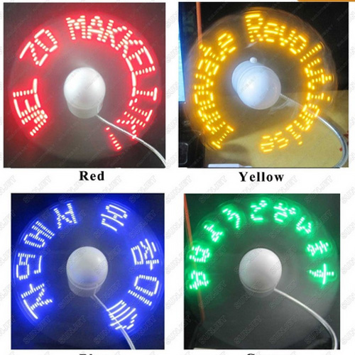 Mini Flashing USB Programmable LED Fan
