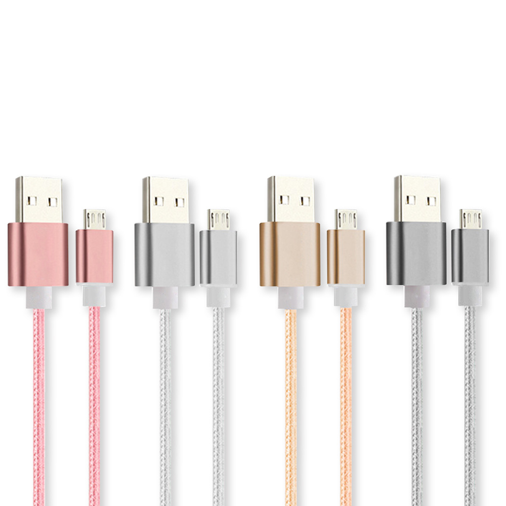 OEM Factory Metal Nylon Braided USB Cable for Micro USB