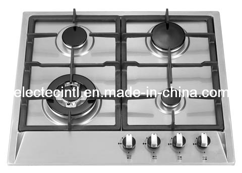 Gas Stove with 4 Burners and Stainless Steel Panel, Flame Failure Device, 1.5V Battery Pulse Igntion (GH-S644C-2)