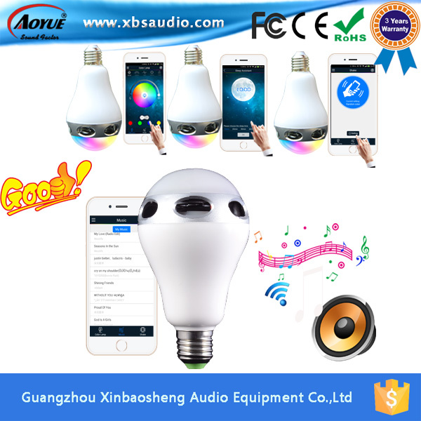 Min Bluetooth Speaker with Smart LED Bulb Can Change The Llight Color