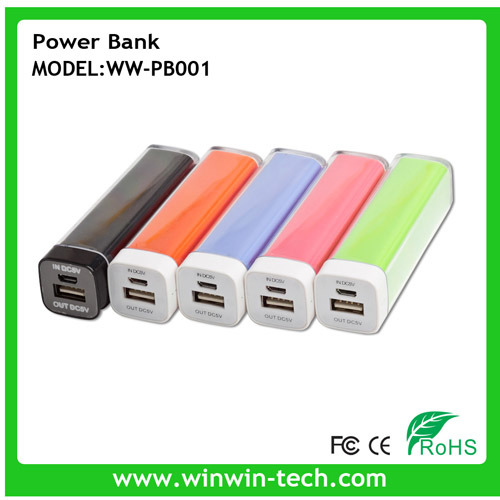 2600mAh Colorful Power Bank (WW-PB001)