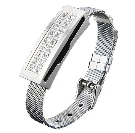 Silver Watchband USB Flash Drive