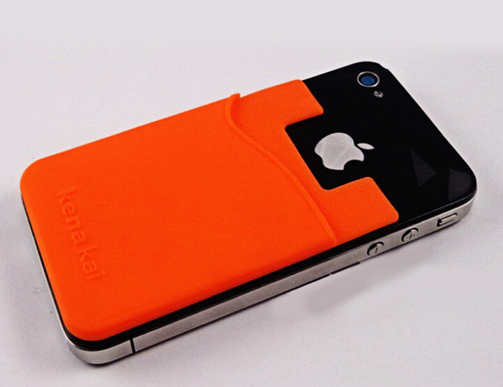 Custom Made Mobile Phone Sticky Silicone Card Holder