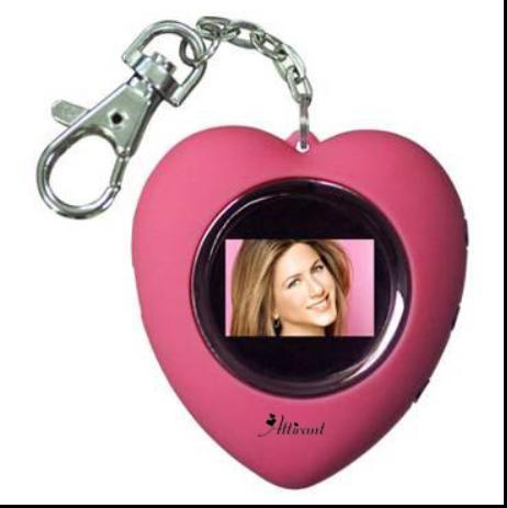 Heart-Shaped 1.1 Inch Digital Photo Frame, Lovely Mini Digital Picture Frame