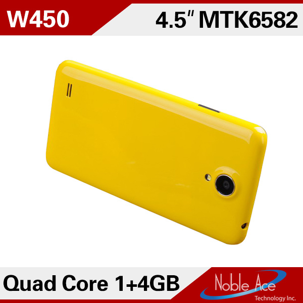 2014 Made in China W450 RAM1GB ROM 4GB Mtk6582 Quad Core Android Mobile Phone China Mobile Touch Screen