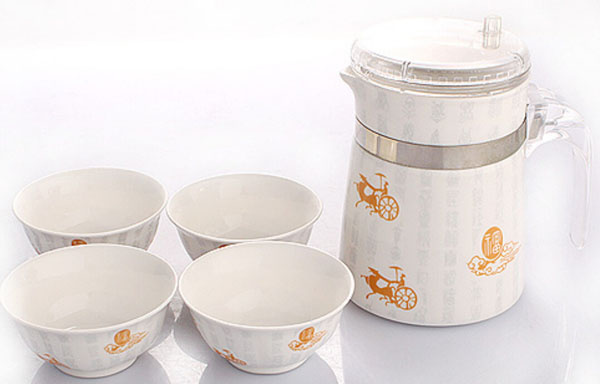 High Quality Ceramic Kettle with 4 Cups