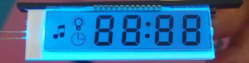 Htn LCD Display Customized for Bluetooth Player, Blue Base and White Word LCD Display