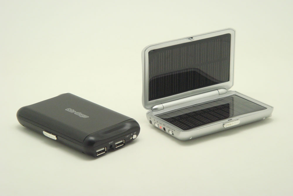Solar Phone Charger With 2 USB Ports & LED Light