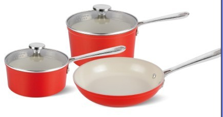 5PCS Aluminium Ceramic Cookware