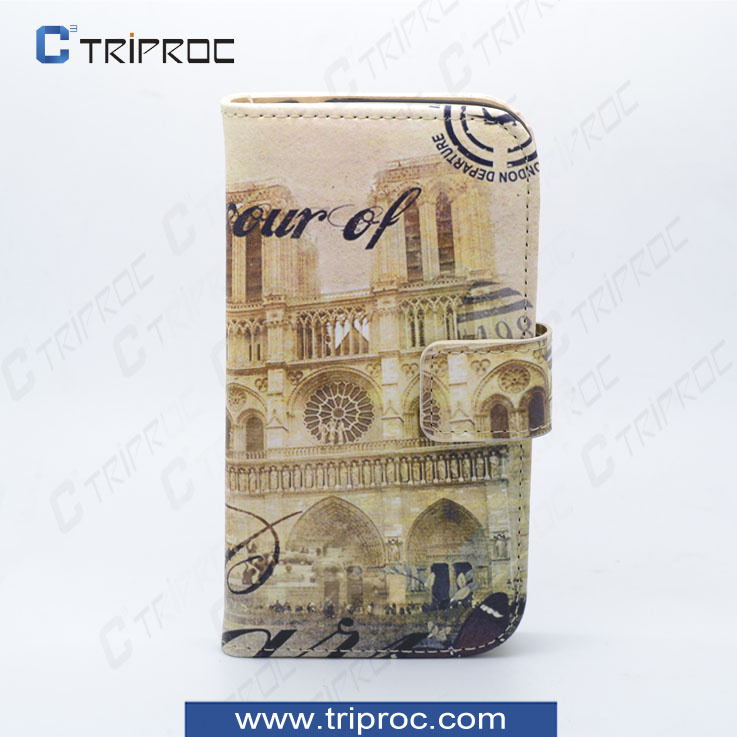 OEM Customized Design PU Leather Cell Phone Cover for Samsung Galaxy S4