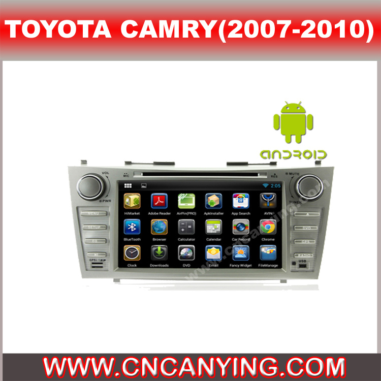 Car DVD Player for Pure Android 4.4 Car DVD Player with A9 CPU Capacitive Touch Screen GPS Bluetooth for Toyota Camry (AD-7668)