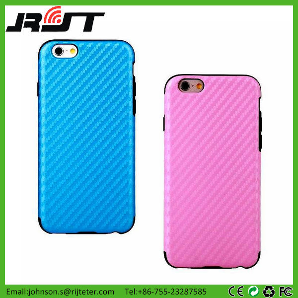 Trending Products Carbon Fiber Mobile Phone Protective Cover Case for iPhone 6 6s (RJT-0301)