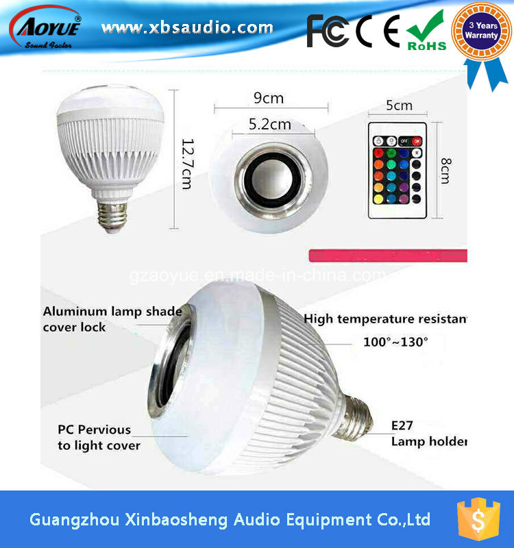 Wireless Bluetooth Speaker and LED Light Bulb L2. Low Price Promotion.