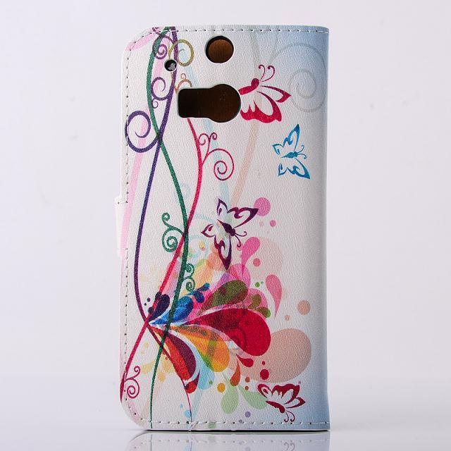 Print Wallet Case for HTC M8 Wholesales Mobile Phone Case Hot Print Patterns