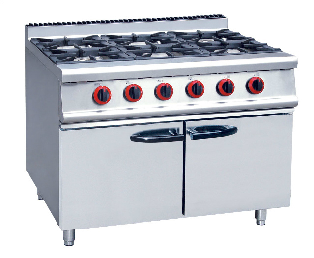 Gas Range 6 Burners with Cabinet (GL-ZH-RA6)