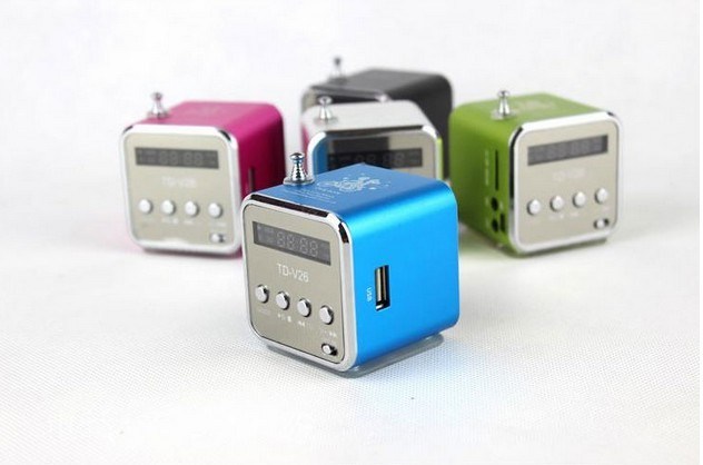 China Factory Low Cost LCD USB Mini Speaker with Subwoofer