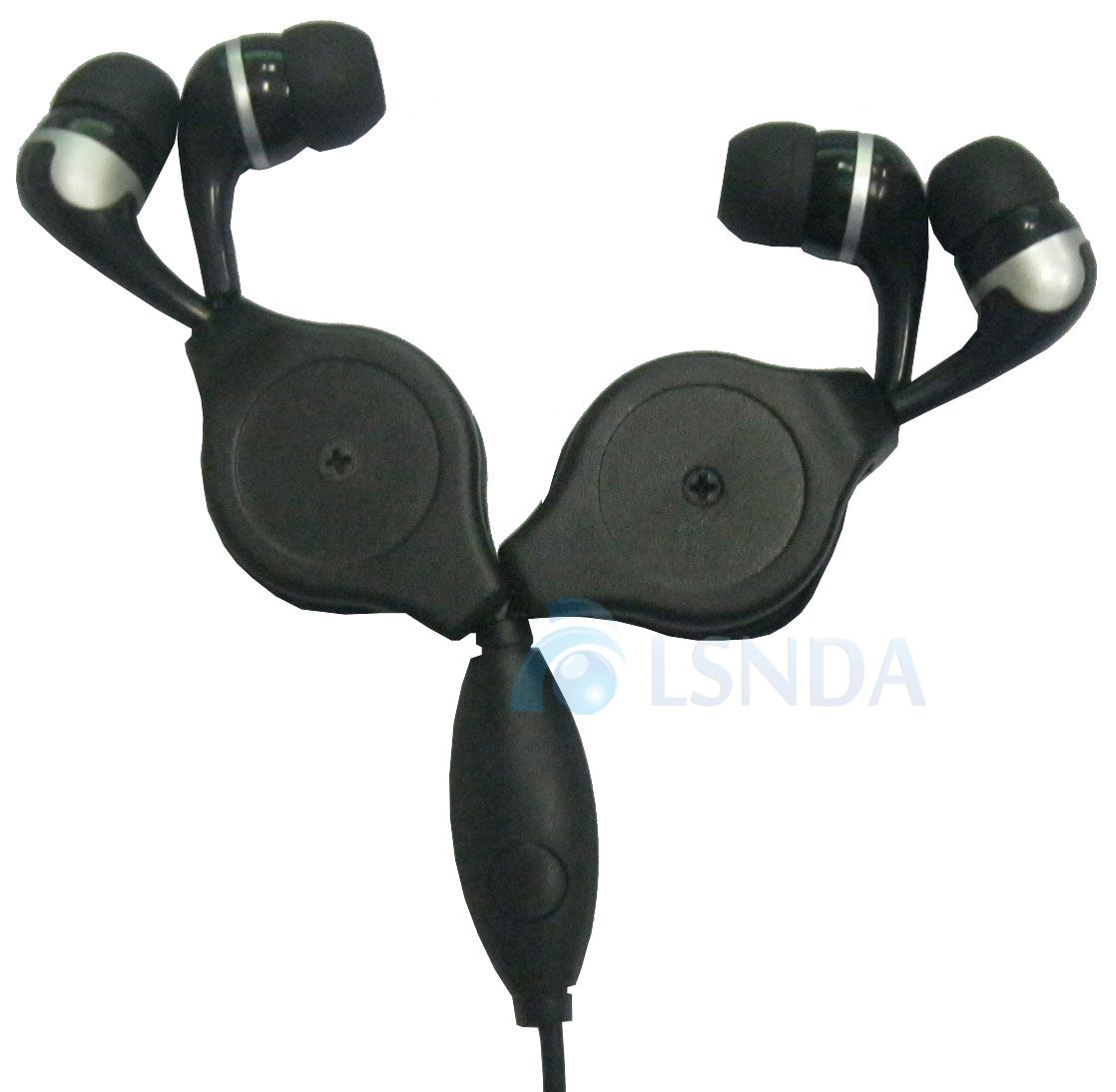 Hot Selling Double Retractable Microphone Earphone