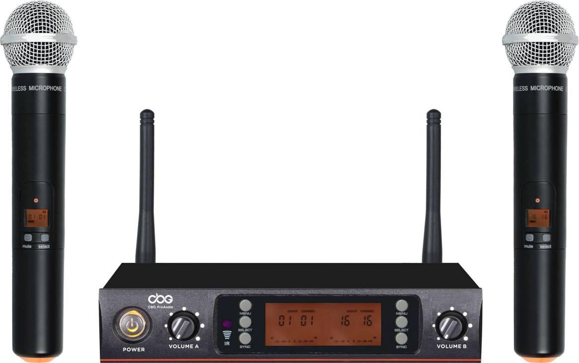 256 Chn UHF Pll Dual Wireless Microphone