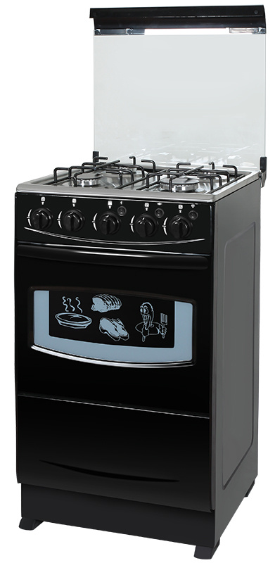 Gas Range Free Standing Stove with Oven with Glass Lid