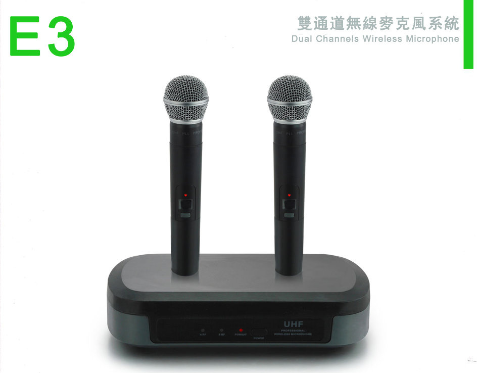 DJ Dual Channels Wireless Microphone E3