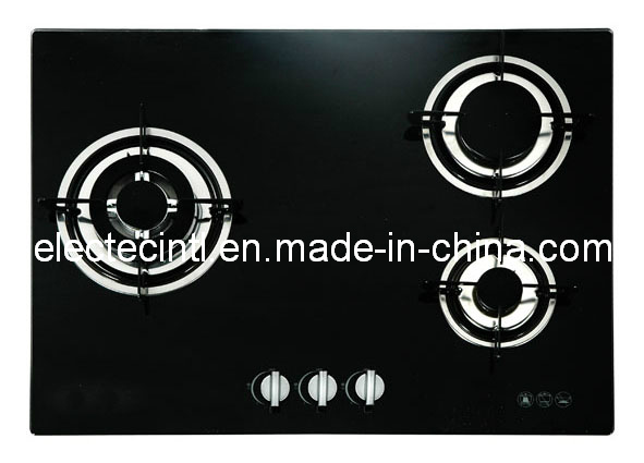 Gas Hob 3 Burners Glass Panel (GH-G713E)