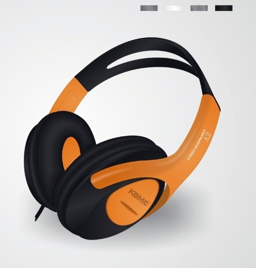Orange and Black Headphone (A2)