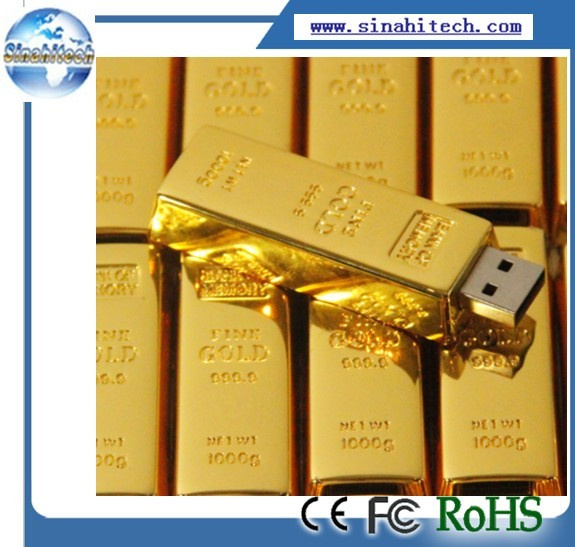 Golden Bar USB Flash Drive